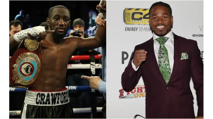 Terence Crawford of the US (left) and Shawn Porter of the US (right)