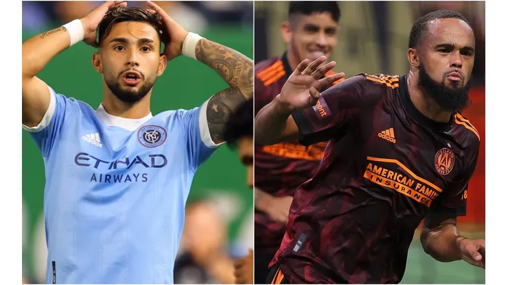 Valentin Castellanos of New York City FC (left) and Anton Walkes of Atlanta United (right)