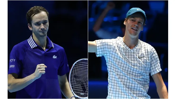 Daniil Medvedev of Russia (left) and Jannik Sinner of Italy