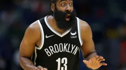 James Harden of Brooklyn Nets at the game vs New Orleans Pelicans on November 12