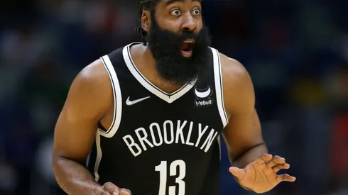 James Harden of Brooklyn Nets at the game vs New Orleans Pelicans on November 12