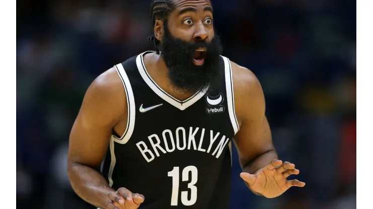 James Harden of Brooklyn Nets at the game vs New Orleans Pelicans on November 12