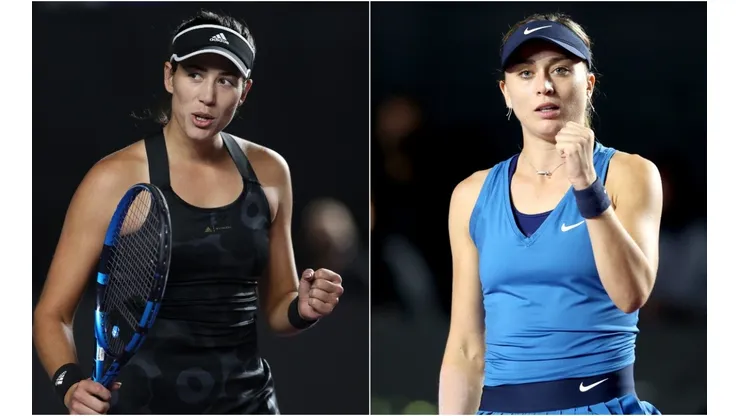 Garbiñe Muguruza (left) and Paula Badosa