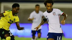 Devon Williams of Jamaica (left) and Gianluca Busio of the USMNT