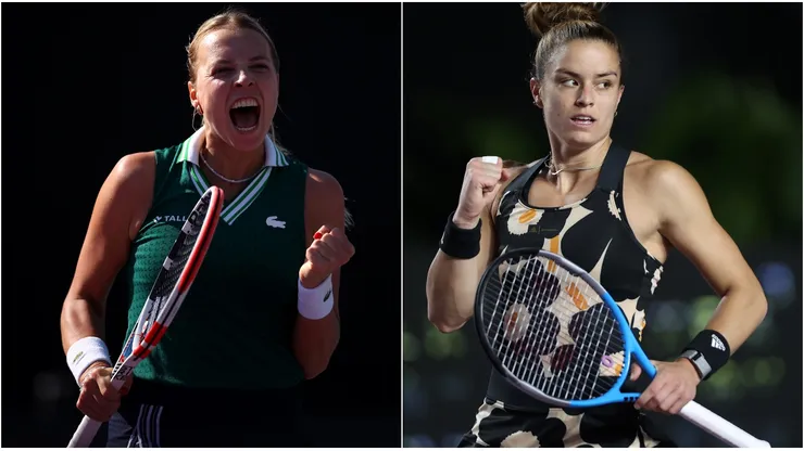 Anett Kontaveit (left) and Maria Sakkari