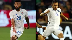 Anibal Godoy of Panama (left) and Marvin Monterroza of El Salvador