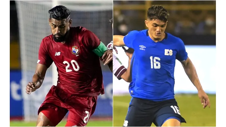 Anibal Godoy of Panama (left) and Eduardo Vigil of El Salvador