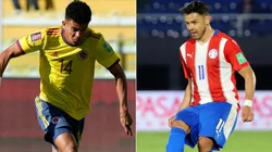 Luis Diaz of Colombia (left) and Angel Romero of Paraguay