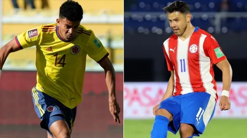 Luis Diaz of Colombia (left) and Angel Romero of Paraguay
