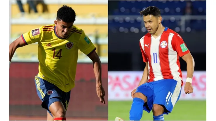 Luis Diaz of Colombia (left) and Angel Romero of Paraguay