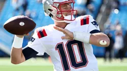 Mac Jones at the game vs the Carolina Panthers by Grant Halverson