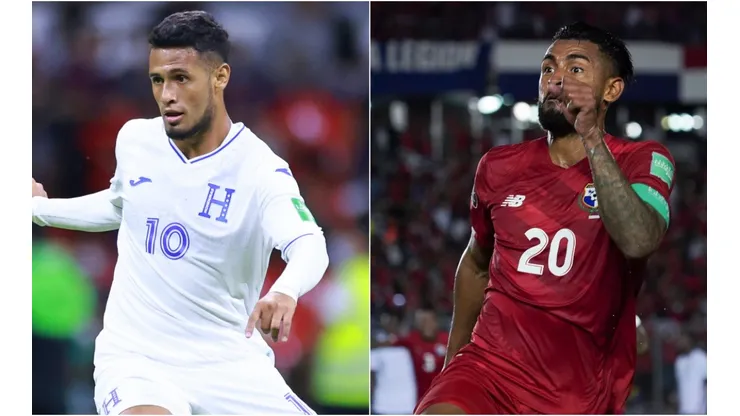 Alexander Lopez of Honduras (left) and Anibal Godoy of Panama.