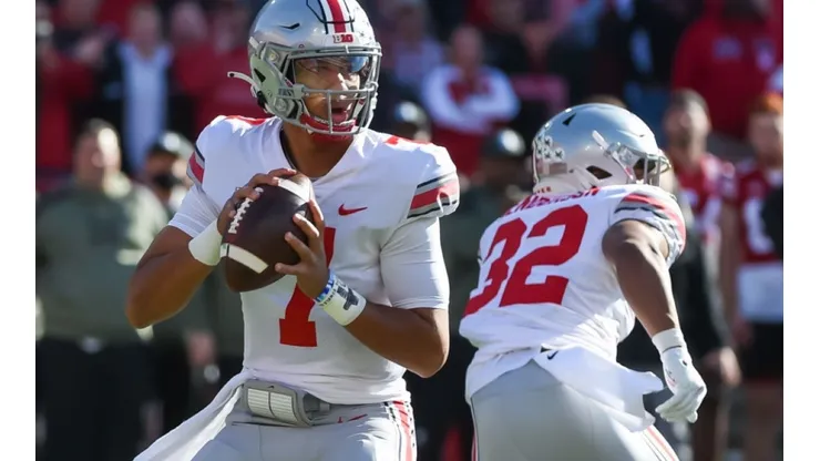 C.J. Stroud of Ohio State Buckeyes at the game vs Nebraska on November 6