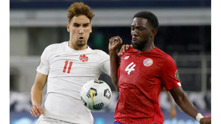 Theodor Corbeanu of Canada (left) and Keysher Fuller of Costa Rica (right)