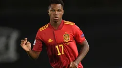 Ansu Fati of Spain in action