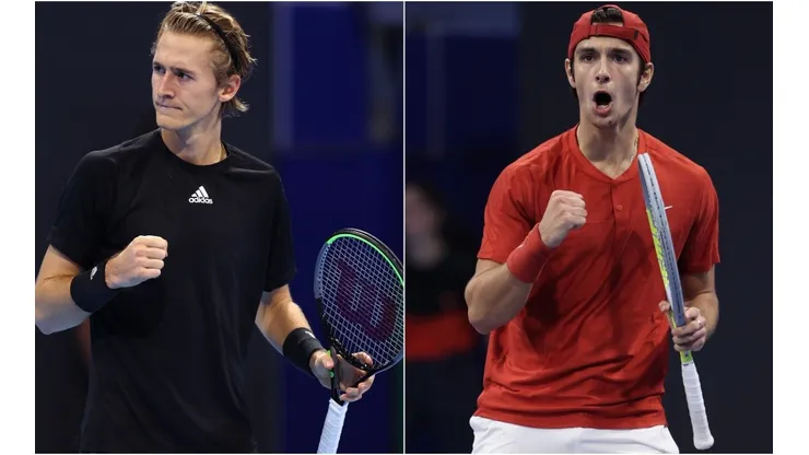 Sebastian Korda (left) and Lorenzo Musetti