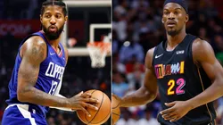 Paul George of the LA Clippers (left) and Jimmy Butler of the Miami Heat (right)