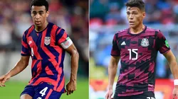 Tyler Adams of the USMNT (left) and Hector Moreno of Mexico.