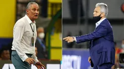 Tite of Brazil (left) and Reinaldo Rueda of Colombia