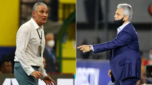 Tite of Brazil (left) and Reinaldo Rueda of Colombia