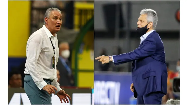 Tite of Brazil (left) and Reinaldo Rueda of Colombia