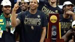 The Baylor Bears celebrating their Final Four National Championship.