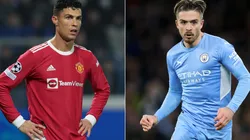Cristiano Ronaldo of Manchester United (left) and Jack Grealish of Manchester City.
