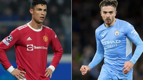 Cristiano Ronaldo of Manchester United (left) and Jack Grealish of Manchester City.