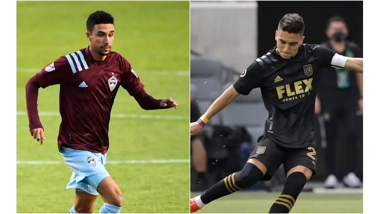 Younes Namli of Colorado Rapids (left) and Eduard Atuesta of LAFC