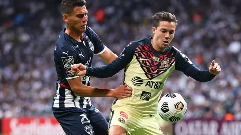 Jesus Gallardo of Monterrey (left) against Nicolas Castillo of Club America.