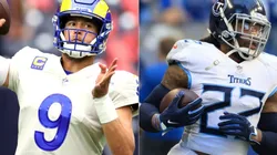 Matthew Stafford of the Rams (left) and Derrick Henry of the Titans