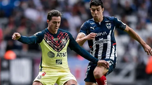 Sebastian Cordova of Club America (left) and Stefan Medina of Monterrey.