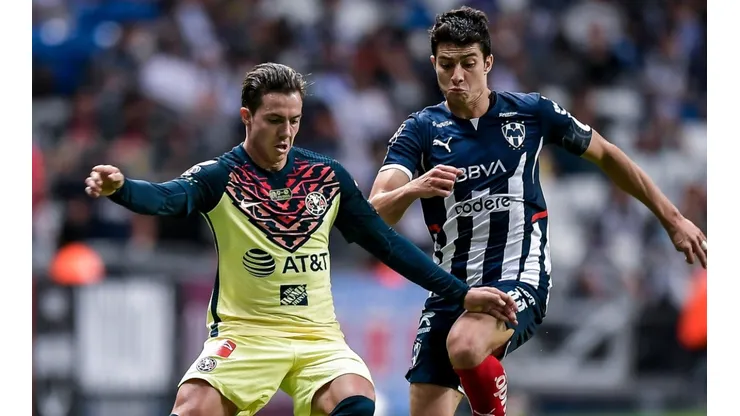 Sebastian Cordova of Club America (left) and Stefan Medina of Monterrey.