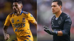 Javier Aquino of Tigres (left) and Carlos Rodriguez of FC Juarez (right)