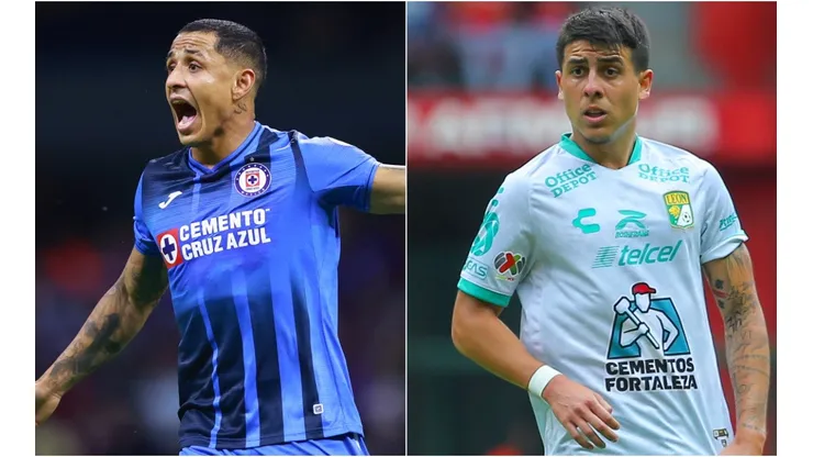 Yoshimar Yotun of Cruz Azul (left) and Santiago Colombatto of Leon (right)