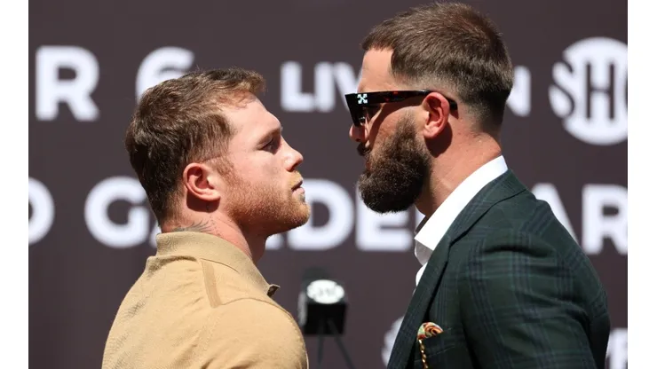 Canelo Alvarez and Caleb Plant