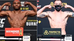 Kamaru Usman (left) and Colby Covington