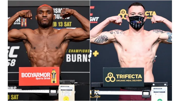 Kamaru Usman (left) and Colby Covington