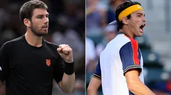Cameron Norrie (left) and Taylor Fritz
