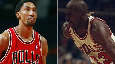 Scottie Pippen (left) & Michael Jordan