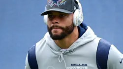 Dak Prescott of the Cowboys at the game vs Patriots on October 17