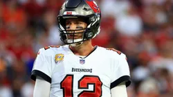 Tom Brady of the Buccaneers at the game vs the Bears on October 24