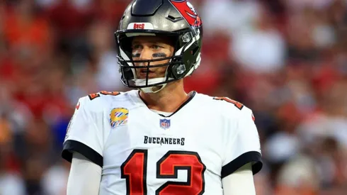 Tom Brady of the Buccaneers at the game vs the Bears on October 24