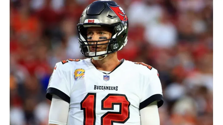 Tom Brady of the Buccaneers at the game vs the Bears on October 24