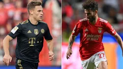 Joshua Kimmich of Bayern (left) and Rafa of Benfica