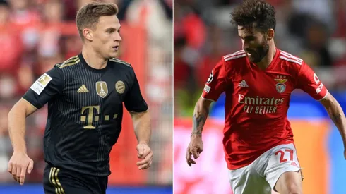 Joshua Kimmich of Bayern (left) and Rafa of Benfica