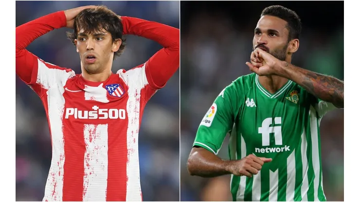 Joao Felix of Atletico Madrid (left) and Willian Jose of Real Betis (right)