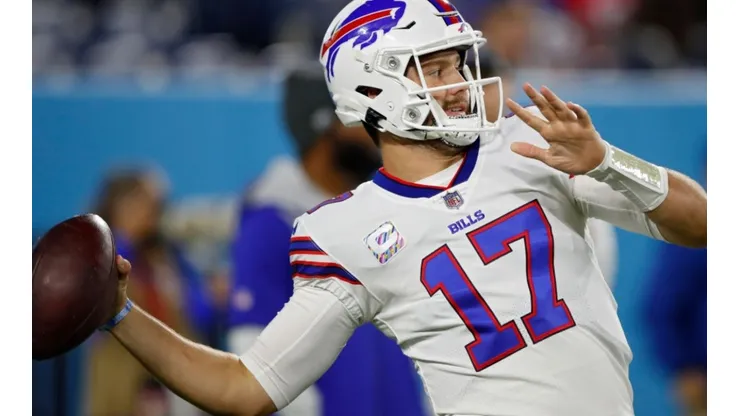 Josh Allen of the Buffalo Bills at the game vs Titans on October 18