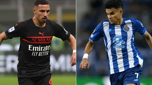 Ismael Bennacer of Milan (left) and Luis Diaz of Porto (right)