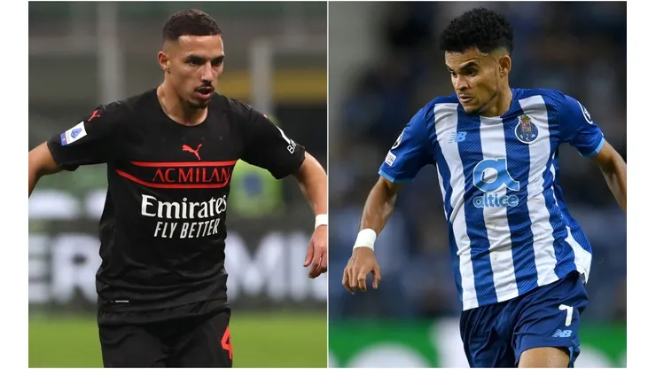 Ismael Bennacer of Milan (left) and Luis Diaz of Porto (right)